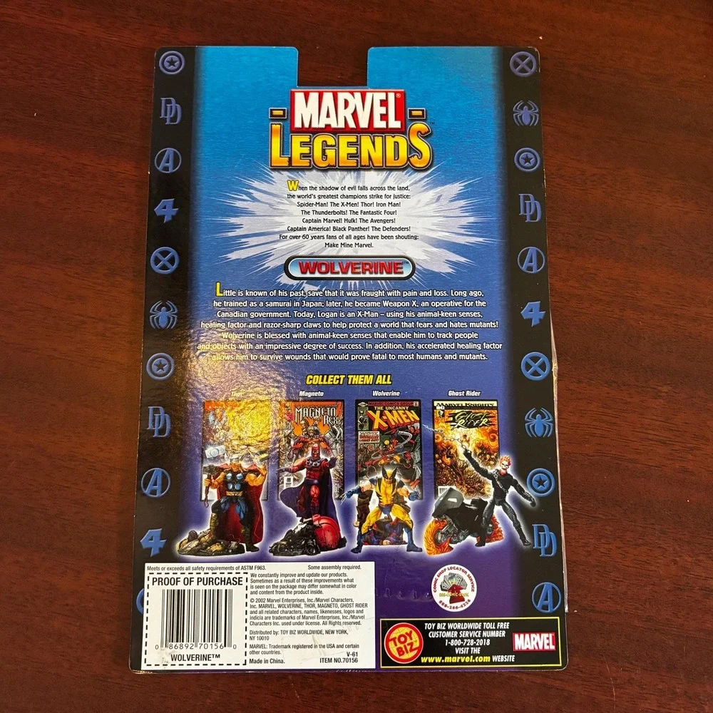 Marvel Legends Wolverine Action Figure | Toy Biz 2002, Series III, Displayed